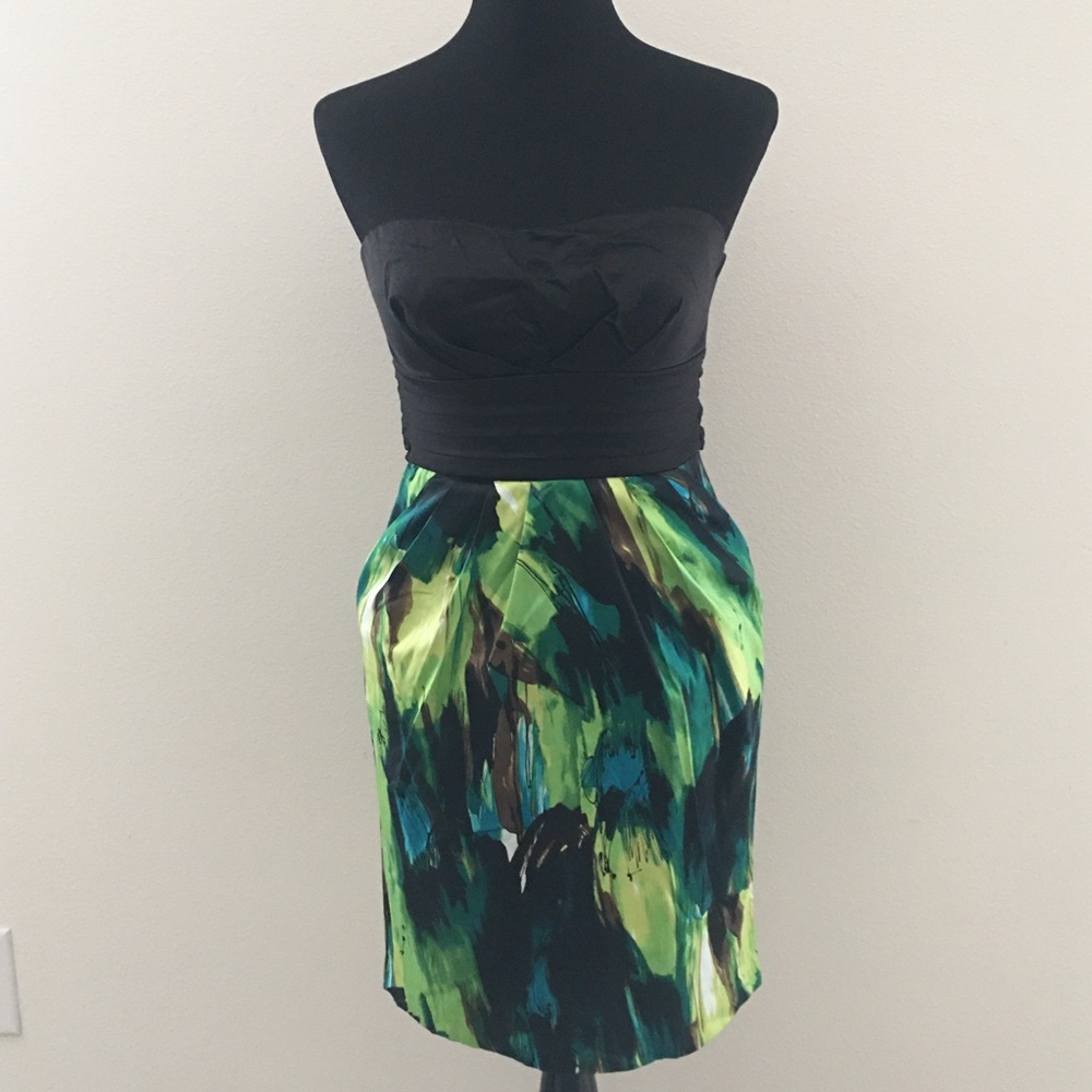 Sleeveless Colorful Silk-Like Dress Size 5 (small)